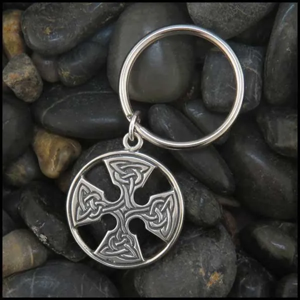 Customized Medallion Cross Key Ring