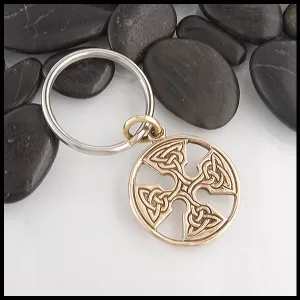 Customized Medallion Cross Key Ring
