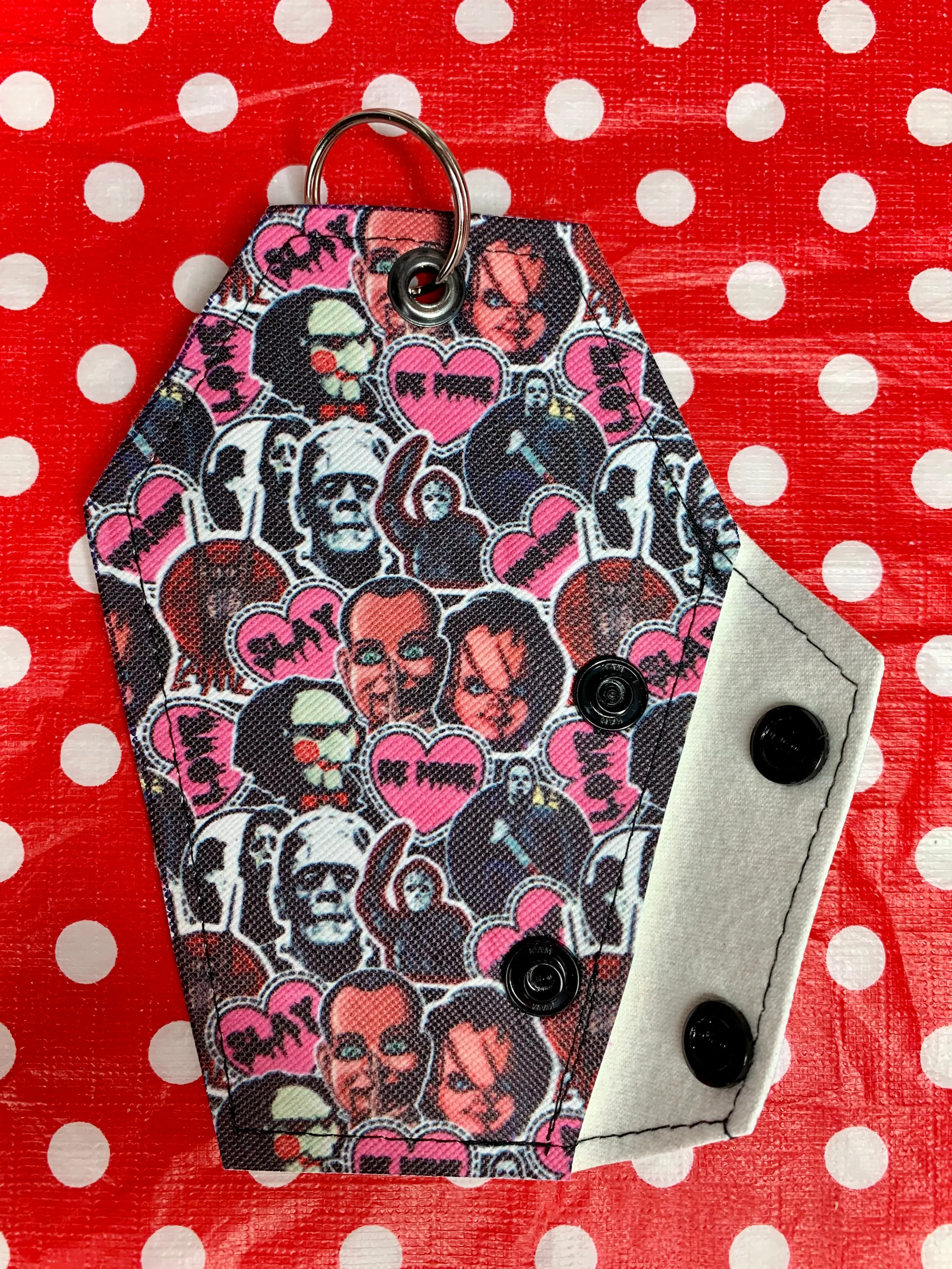 Cute horror fan art mini coffin purse