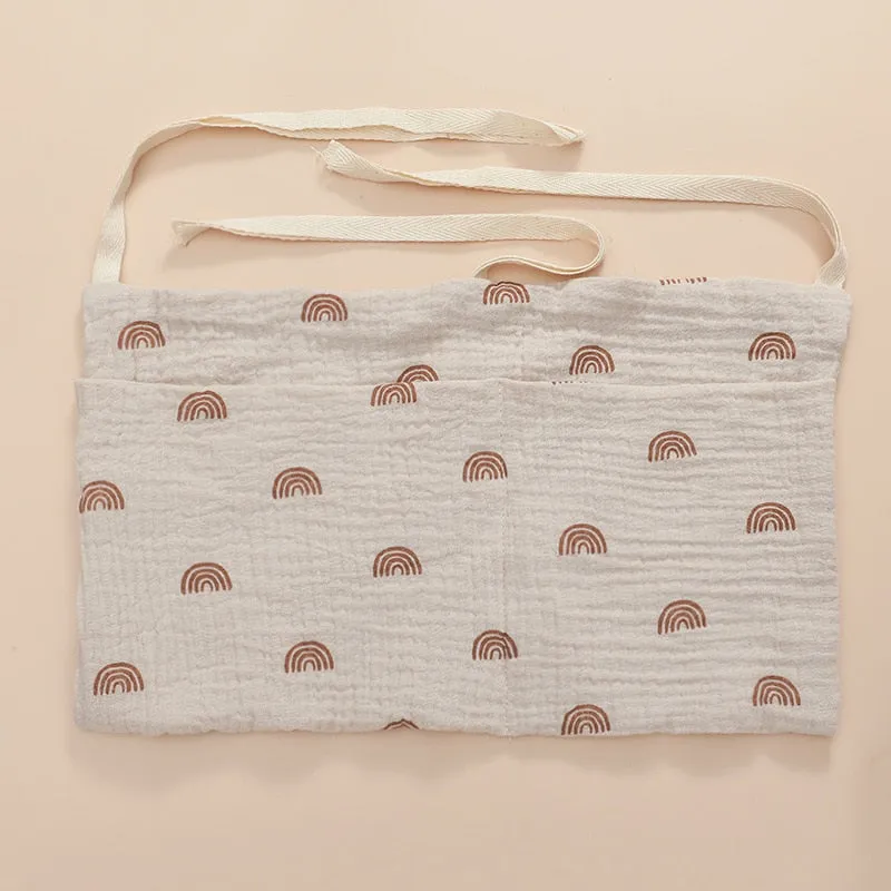 Cyflymder Portable Baby Crib Storage Bag Nappy Organizer Multifunctional Newborn Bed Headboard Diaper Bag for Kids Baby Items Bedding