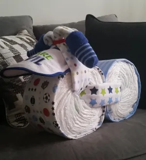 Diaper Cake Bike/Motorcycle - Boy