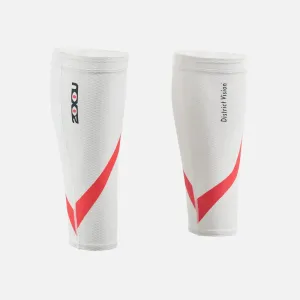 District Vision   2XU Lightweight Desert Comp Calf Guard - White/Heat Visions