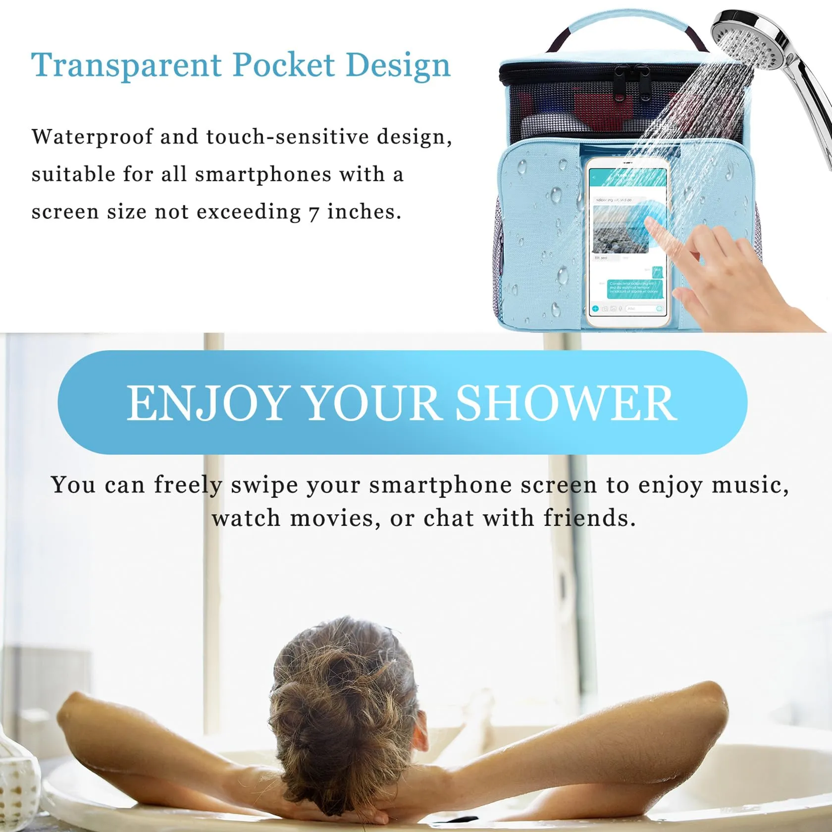 Dorm Room Essentials for College Students Girls Boys Guys, Toiletry Bag for Full Sized Toiletries, Mesh Shower Caddy Portable for Camping,Travel Essentials Hanging Toiletry Bags for Traveling Women