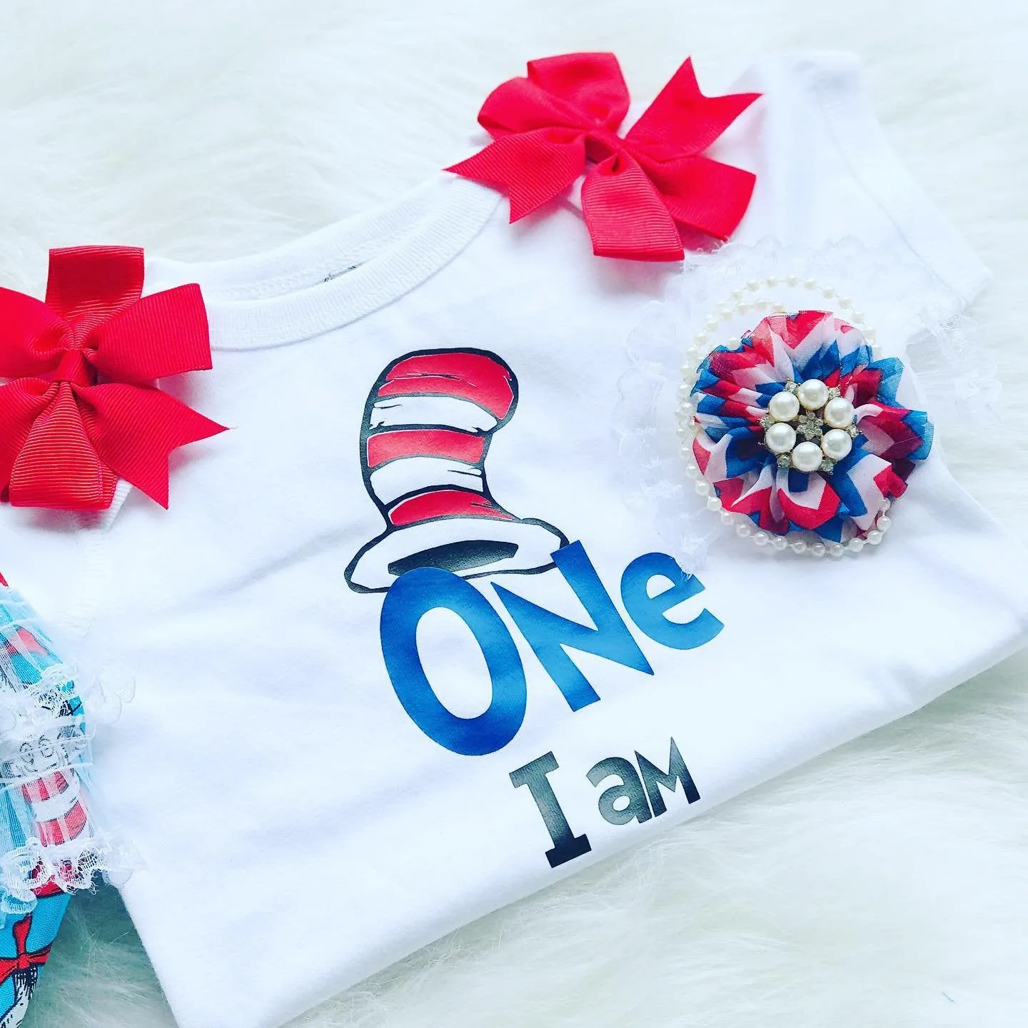 Dr. Seuss "Cat in the Hat" Birthday Outfit (Girls)