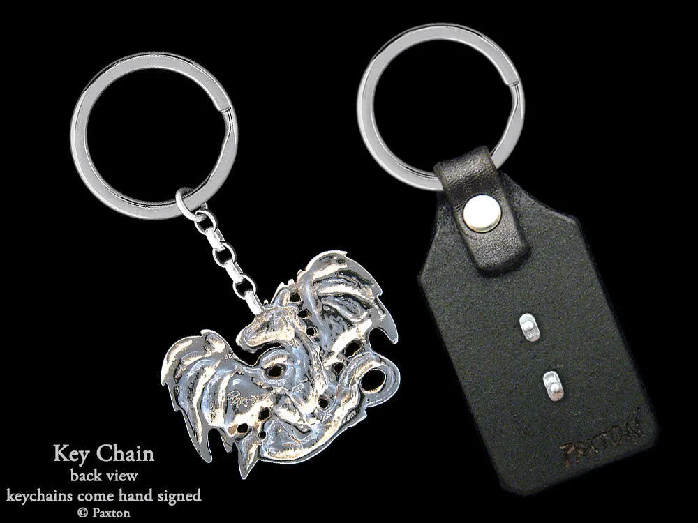 Dragon Key Chain / Key Ring Sterling Silver