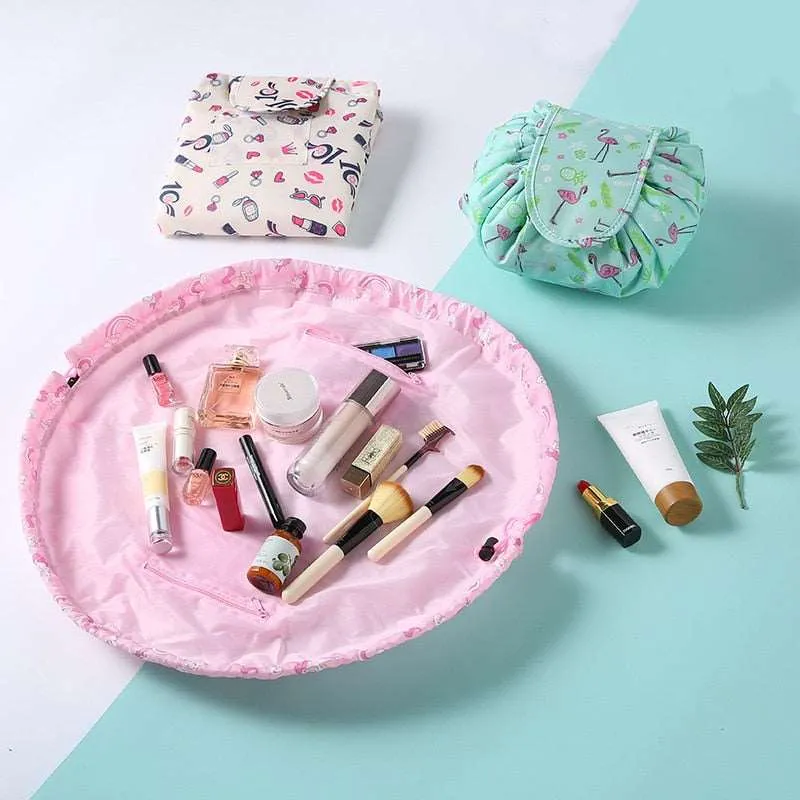 Drawstring Cosmetic Bag : All-in-One Drawstring Makeup Bag