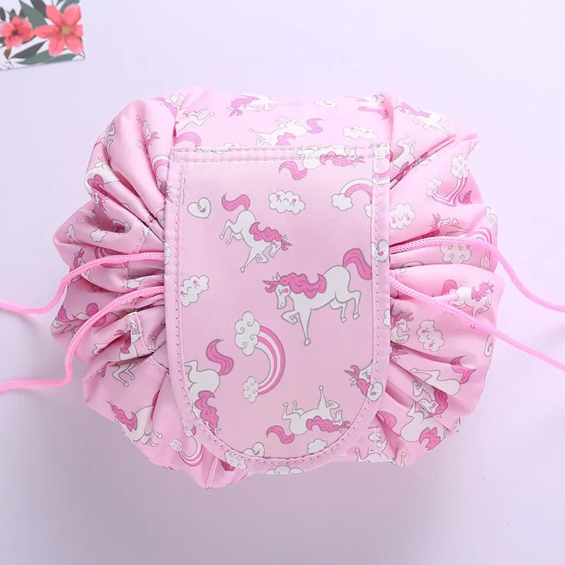 Drawstring Cosmetic Bag : All-in-One Drawstring Makeup Bag