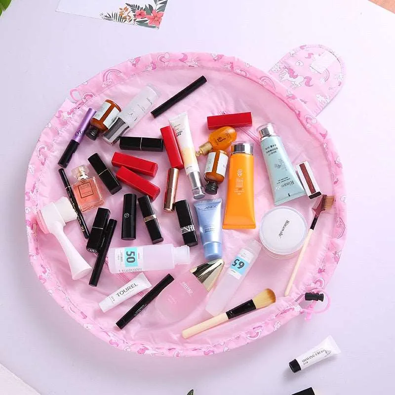 Drawstring Cosmetic Bag : All-in-One Drawstring Makeup Bag