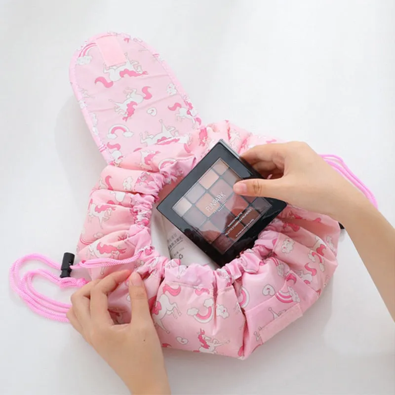Drawstring Cosmetic Bag : All-in-One Drawstring Makeup Bag