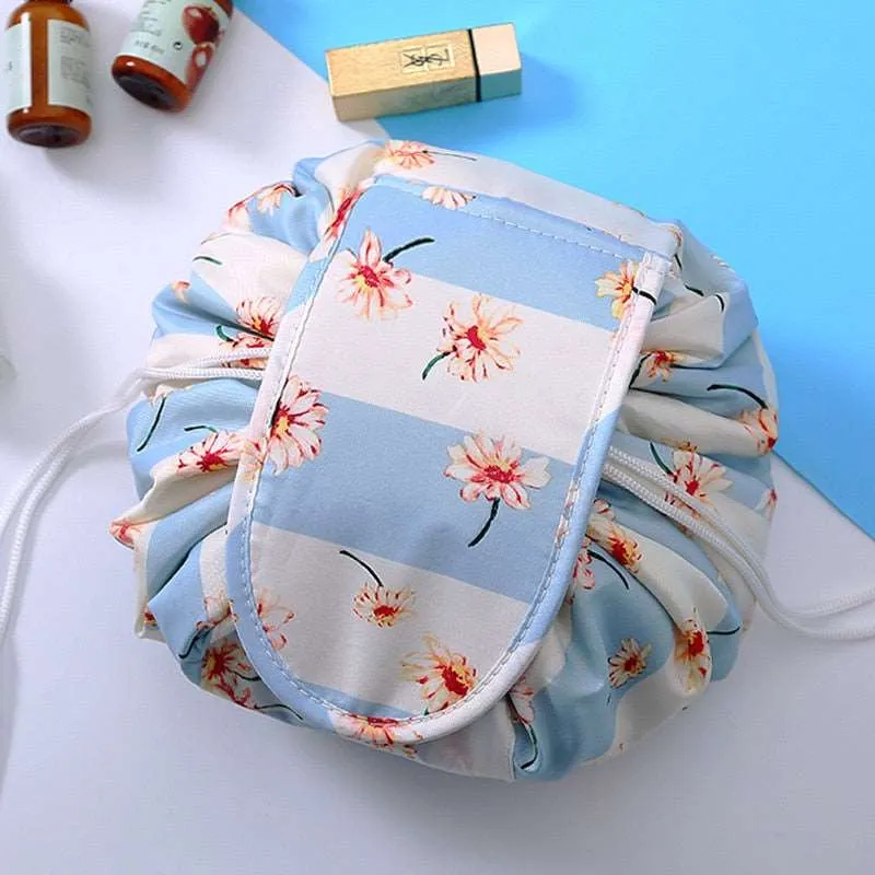 Drawstring Cosmetic Bag : All-in-One Drawstring Makeup Bag