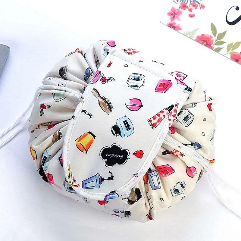 Drawstring Cosmetic Bag : All-in-One Drawstring Makeup Bag