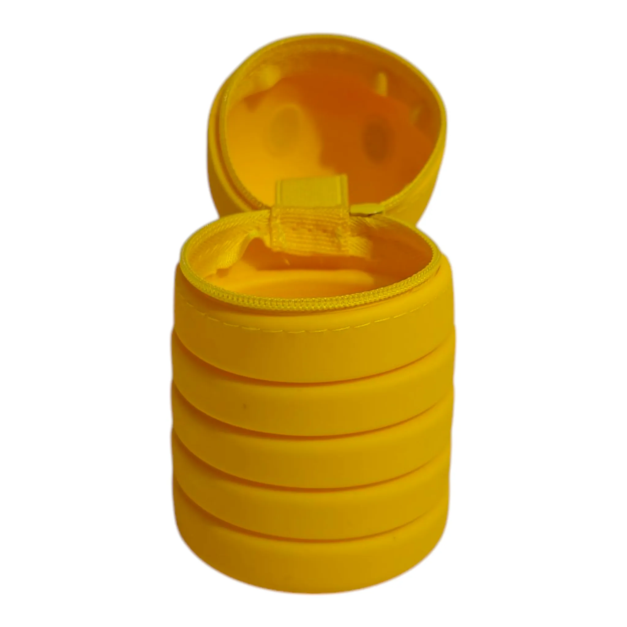 DUCK FACE EXPANDABLE SILICONE PENCIL POUCH - YELLOW