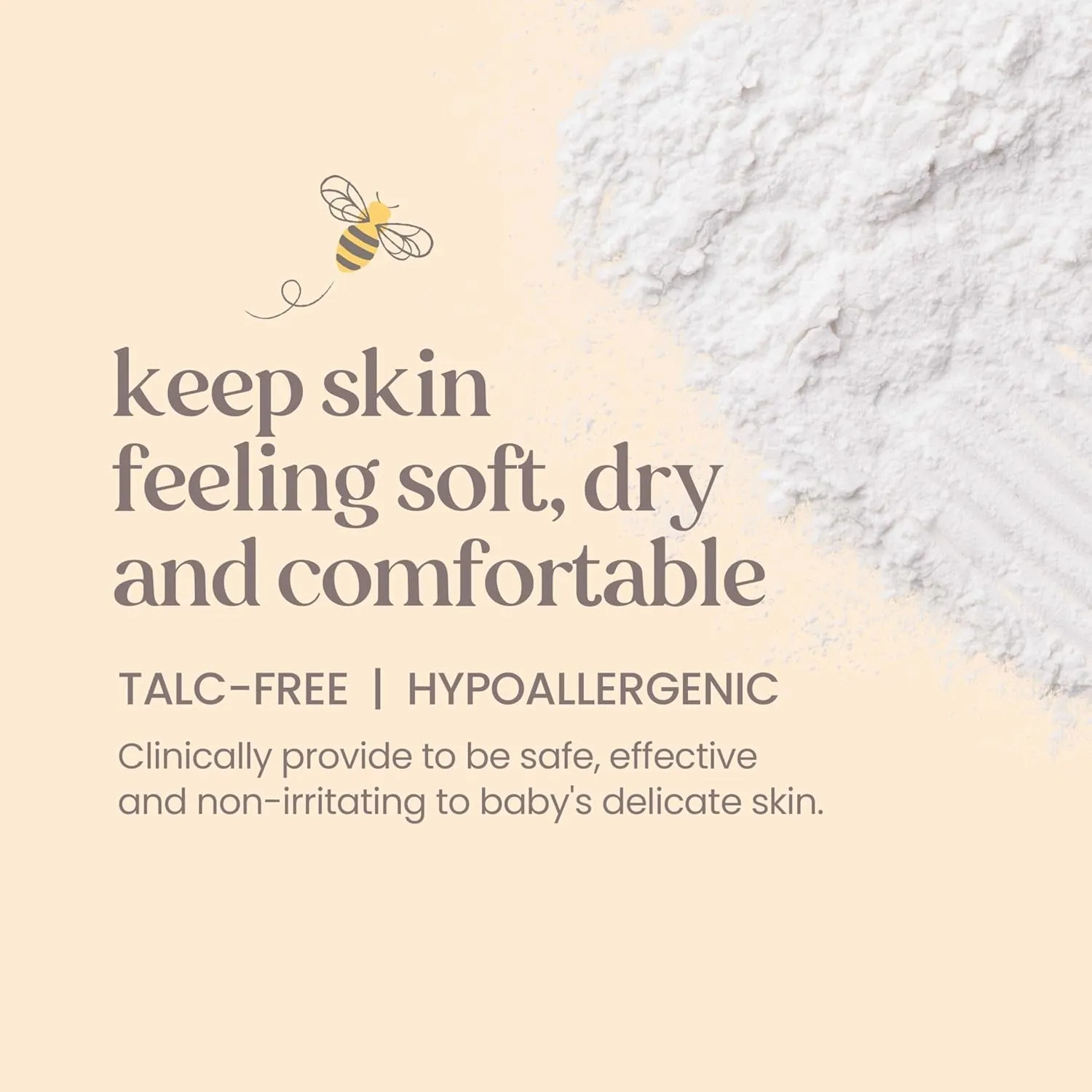 Dusting Powder, 100% Natural Origin, Talc-Free, Pediatrician Tested, 7.5 Ounces, Pack May Very