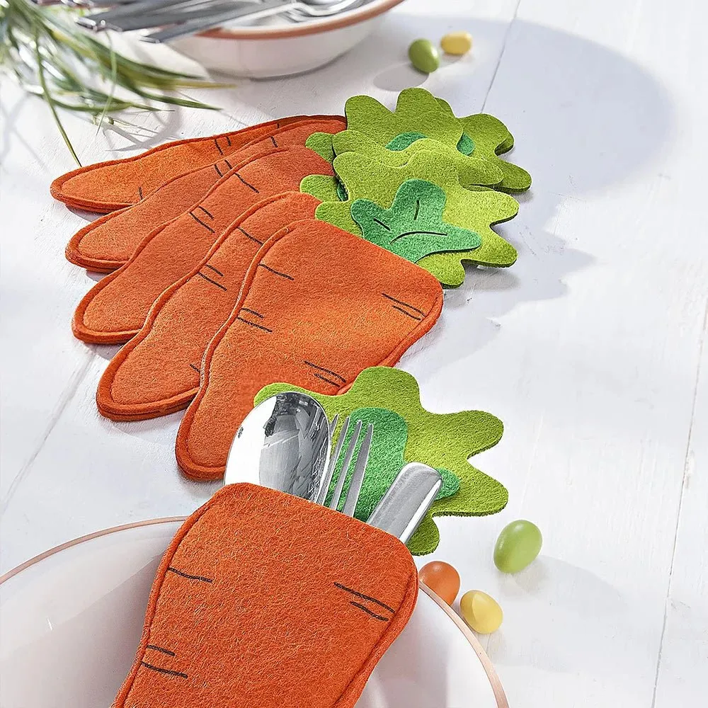 Easter Carrot Cutlery Holders