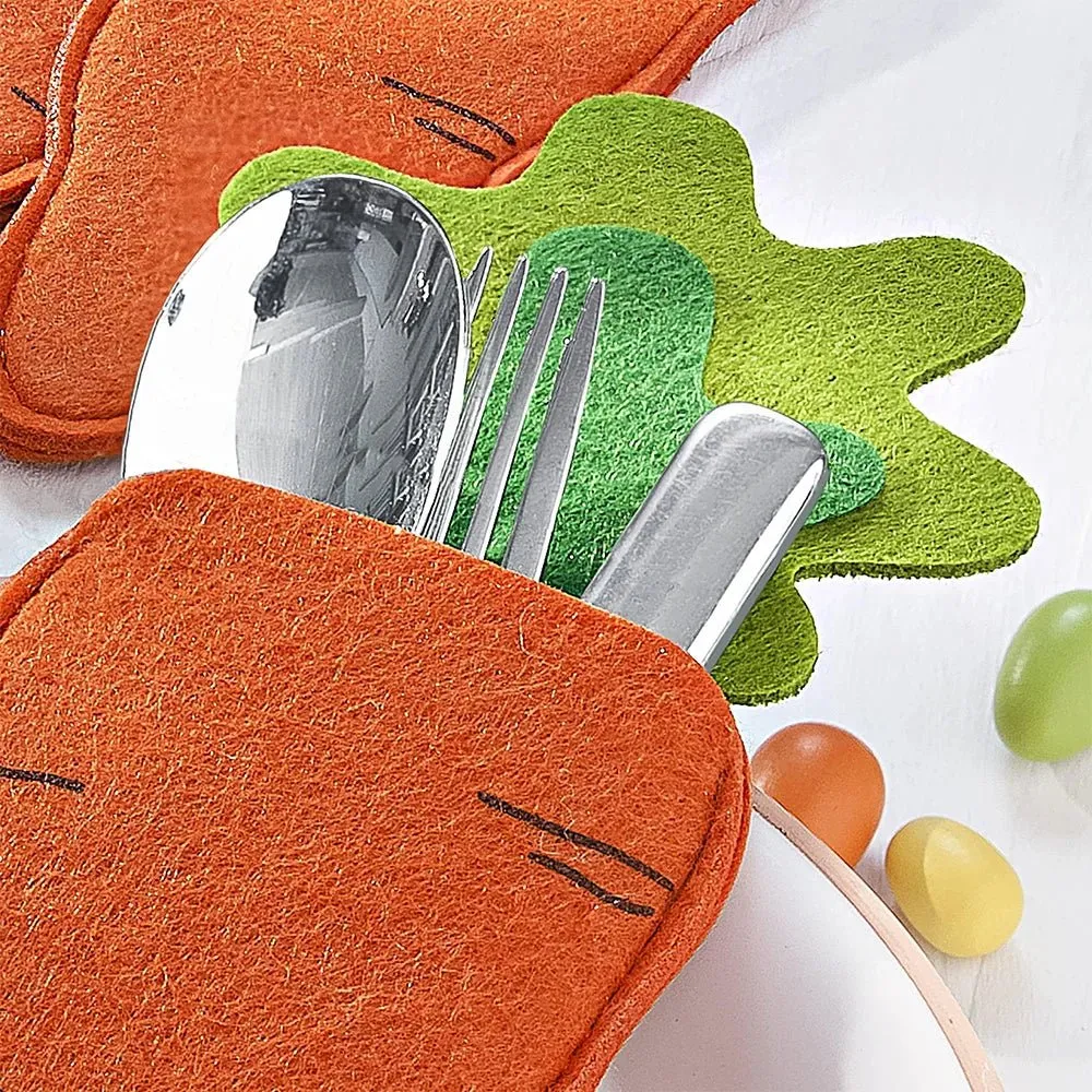 Easter Carrot Cutlery Holders