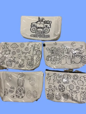 Easter Coloring Neoprene Pouches
