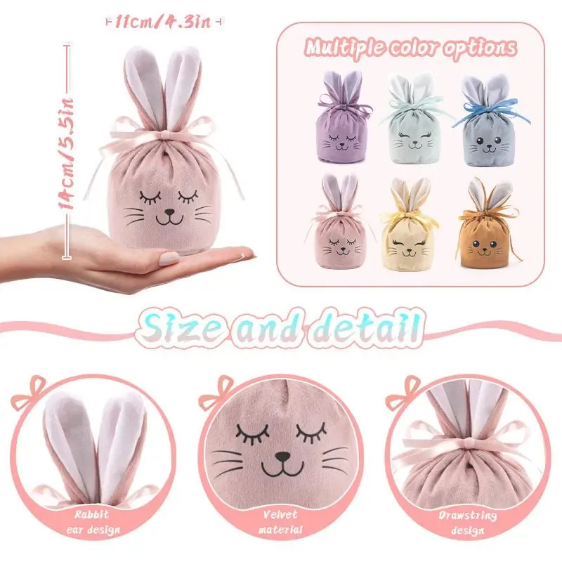 Easter Velvet Bunny Pouches