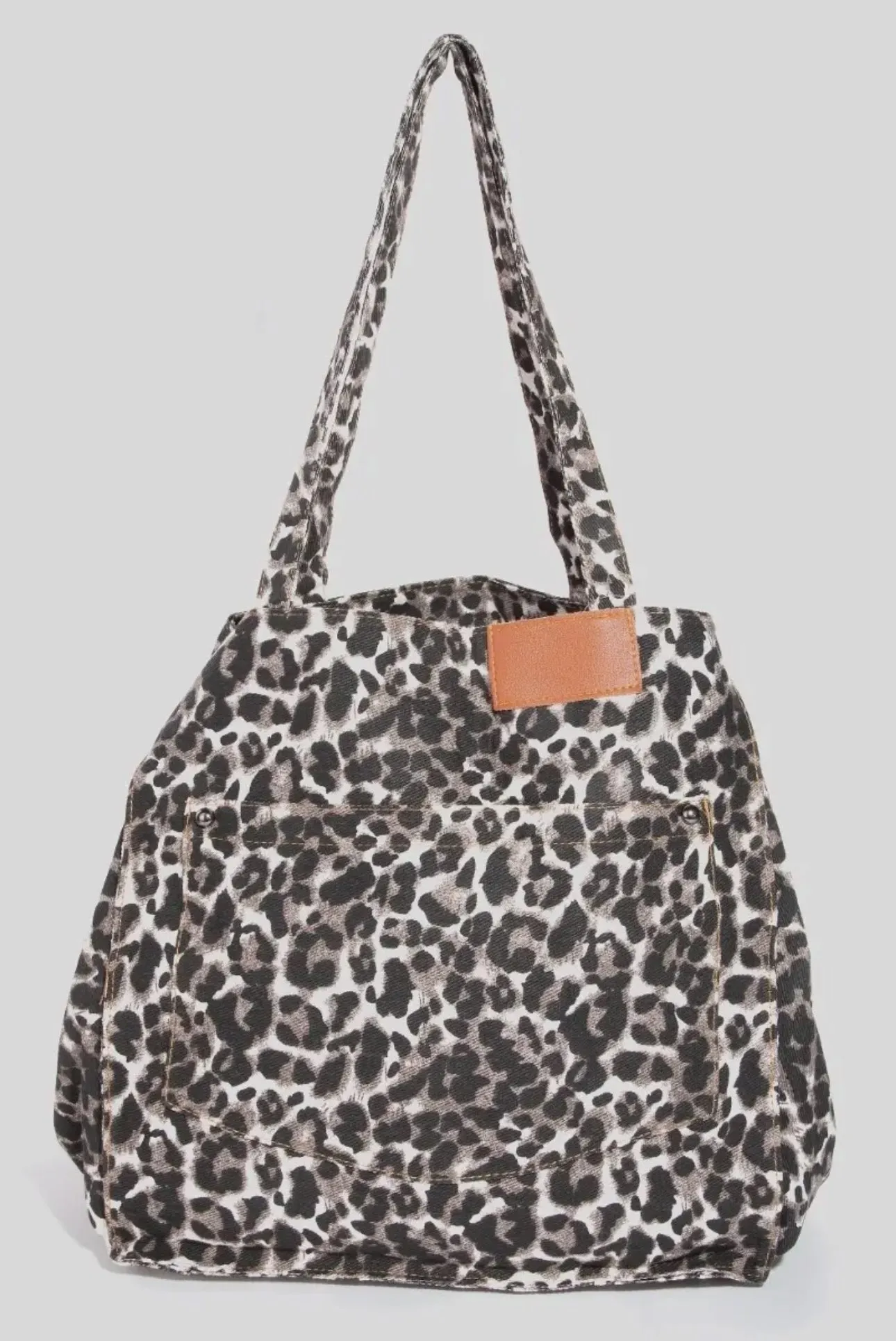 Easy Peasy Leopard Print Tote Bag