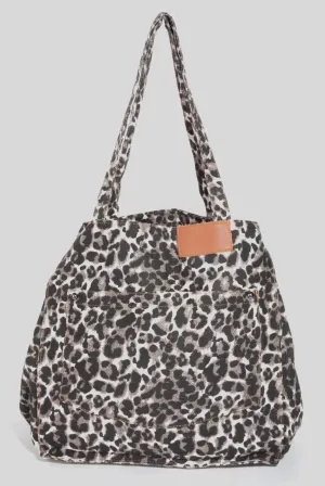 Easy Peasy Leopard Print Tote Bag