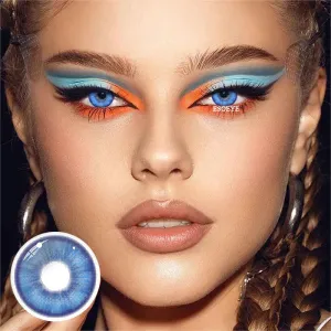 Electric Blink Blue Colored Contact Lenses Yearly