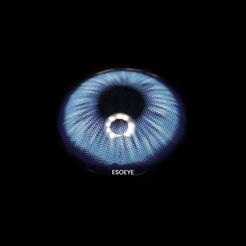 Electric Blink Blue Colored Contact Lenses Yearly
