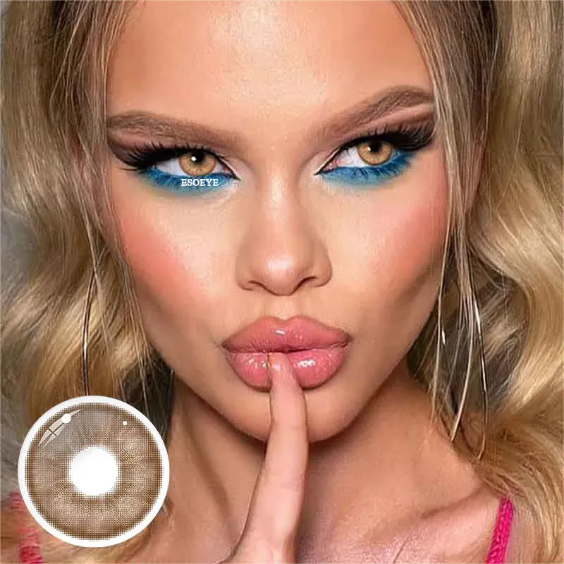 Electric Blink Brown Colored Contact Lenses Yearly