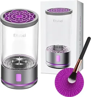 Electric Makeup Brush Cleaner Machine, 2 in 1 Makeup Brush Dryer & Makeup Brush Washer Combined, Automatic Spinning Makeup Brush Cleaner for All Size Makeup Brush and Sponges