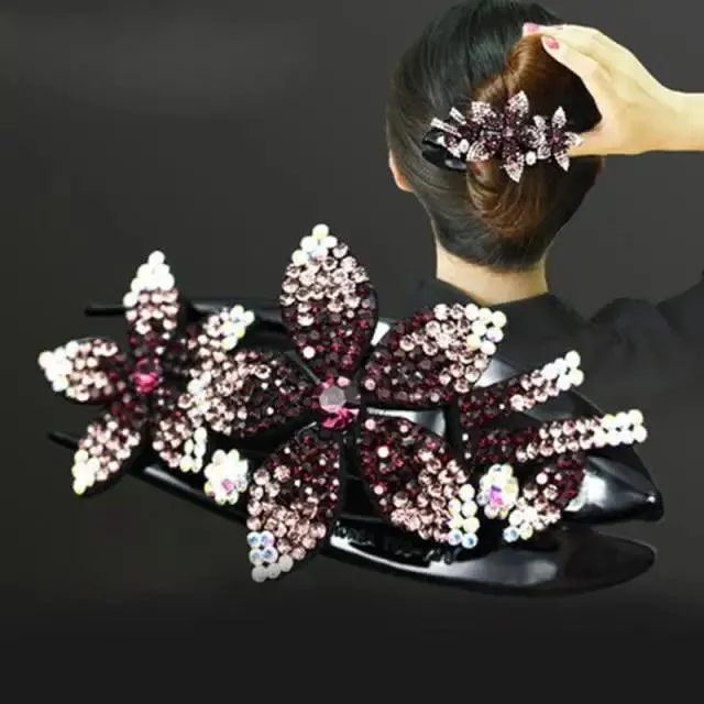 Elegant Flower Fashion Hair Clip Barrettes For Women Beautiful Charming Design Girls Hair Accessories