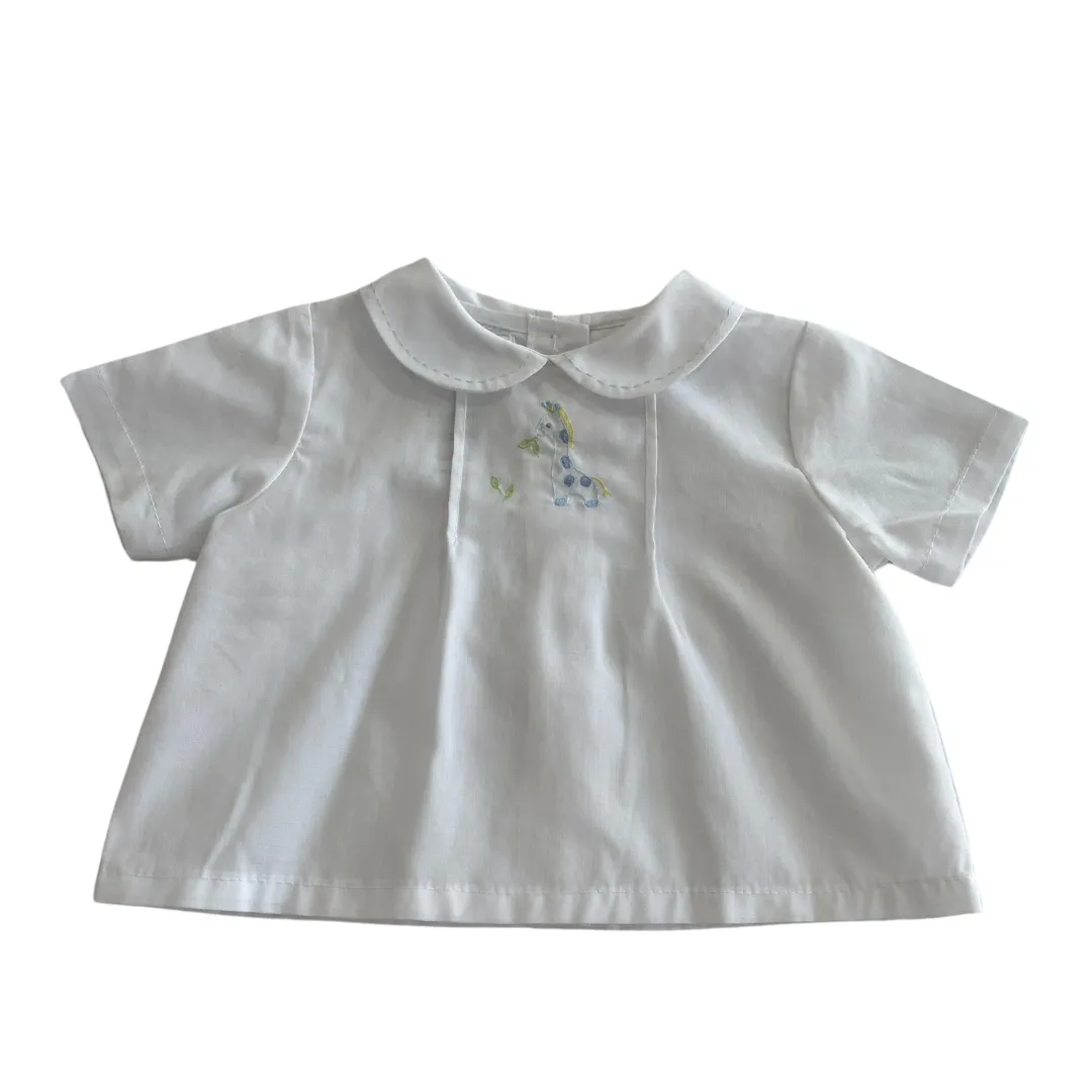 Embroidered Giraffe Diaper Set