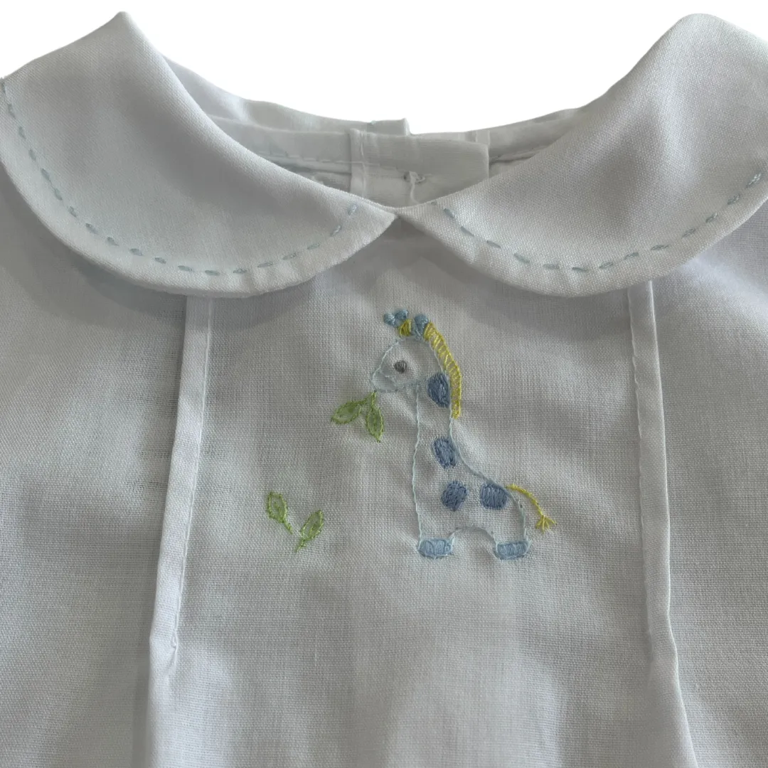 Embroidered Giraffe Diaper Set