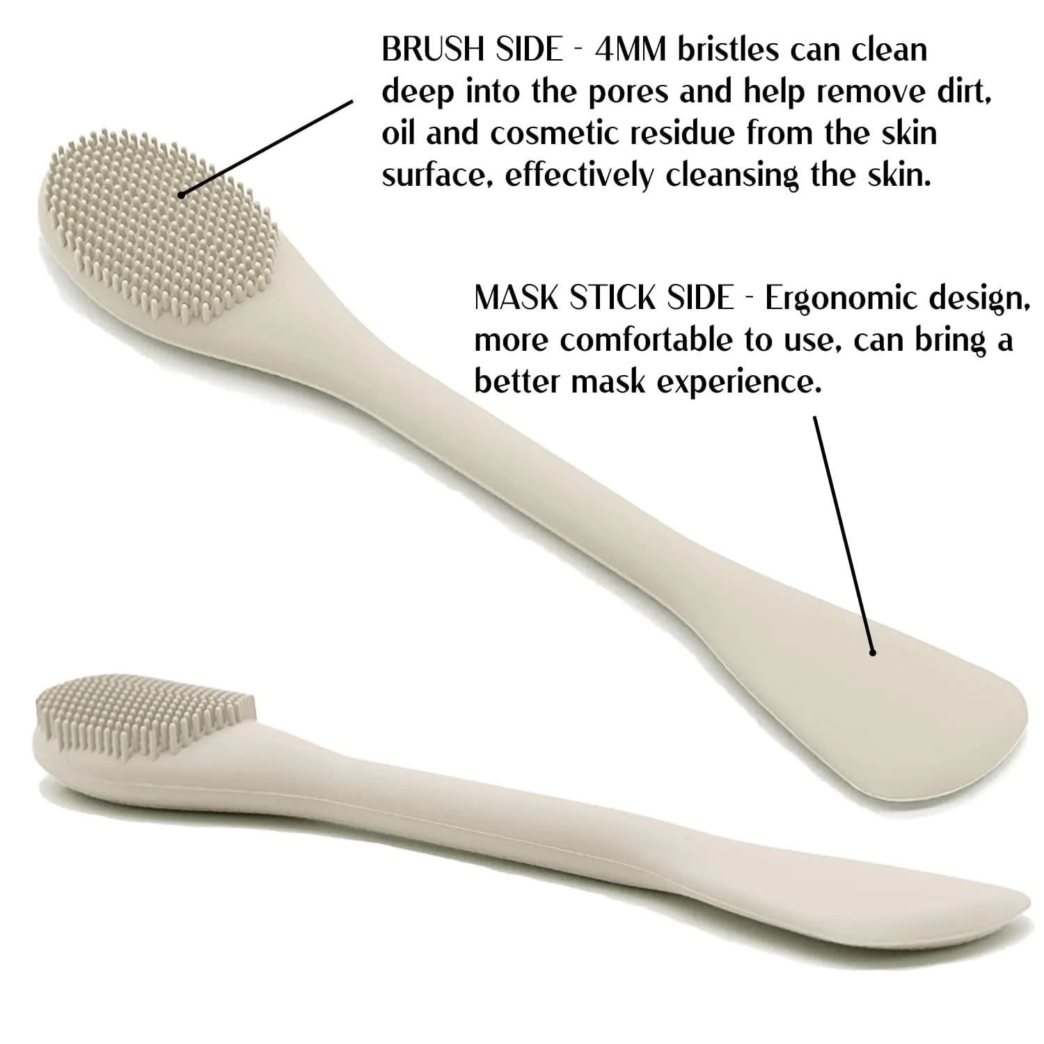 Face Mask Brush Applicator, Mask Brushes For Facials Cleansing & Exfoliating, Facial Clay Mask Applicator Tool Silicone Mask Spatula Cream Skincare For Apply Cream, Lotion, Mud, Clay (Black Starlight)