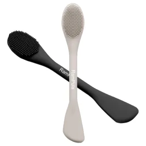 Face Mask Brush Applicator, Mask Brushes For Facials Cleansing & Exfoliating, Facial Clay Mask Applicator Tool Silicone Mask Spatula Cream Skincare For Apply Cream, Lotion, Mud, Clay (Black Starlight)