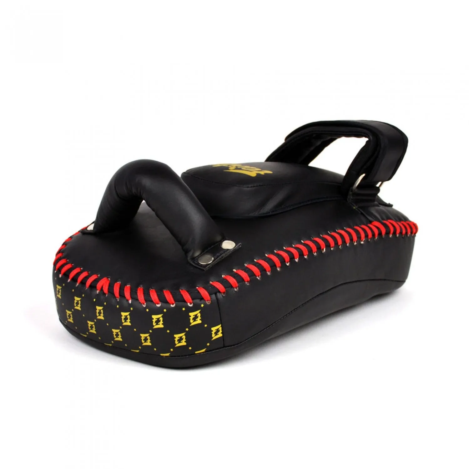 FAIRTEX SMALL LIGHTWEIGHT THAI KICK PADS-BLACK/GOLD/RED