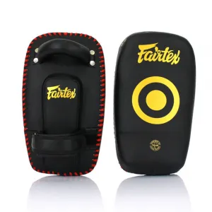 FAIRTEX SMALL LIGHTWEIGHT THAI KICK PADS-BLACK/GOLD/RED