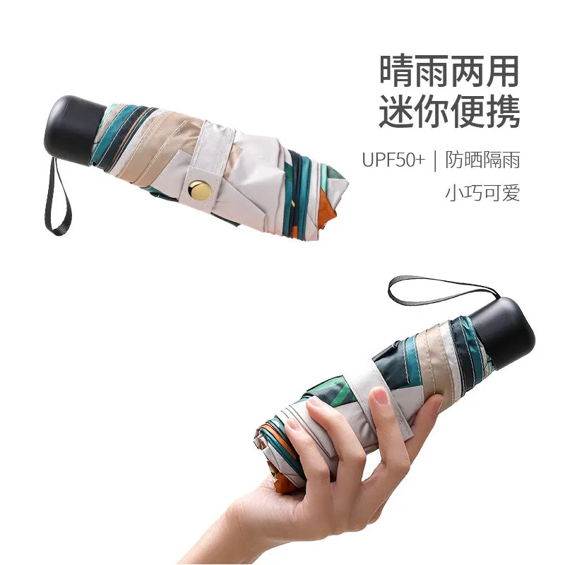 FaSoLa Fashion Compact Folding Umbrella - Summer Floral Design
