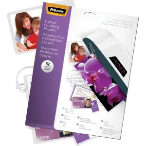 Fellowes Laminating Pouch Starter Kit, 52 pack