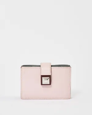 Fendi Pink Leather Kan I Fold Accordion Wallet