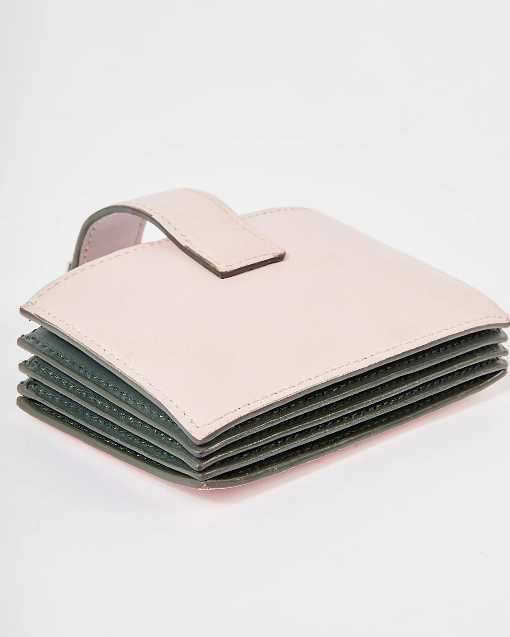 Fendi Pink Leather Kan I Fold Accordion Wallet