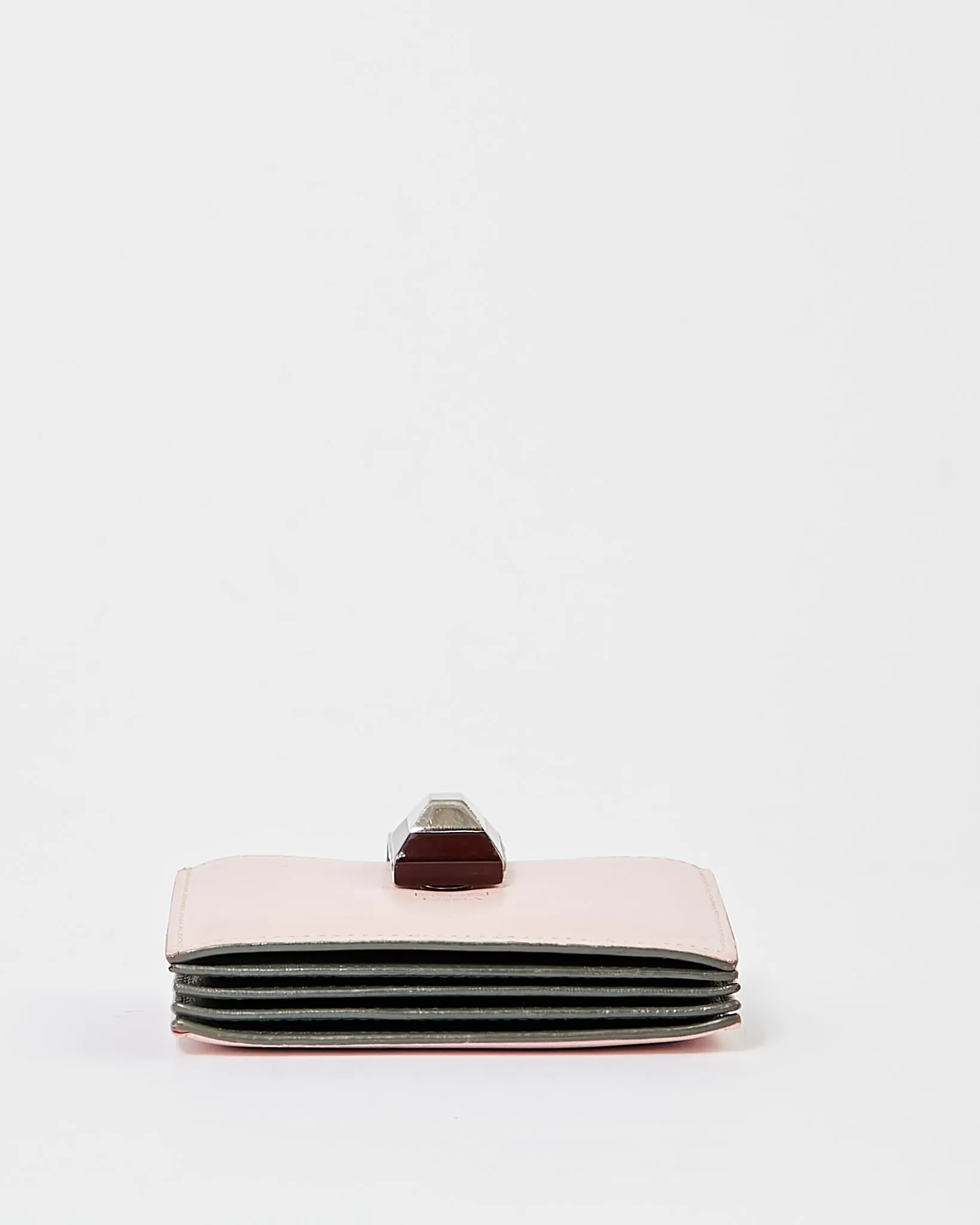 Fendi Pink Leather Kan I Fold Accordion Wallet