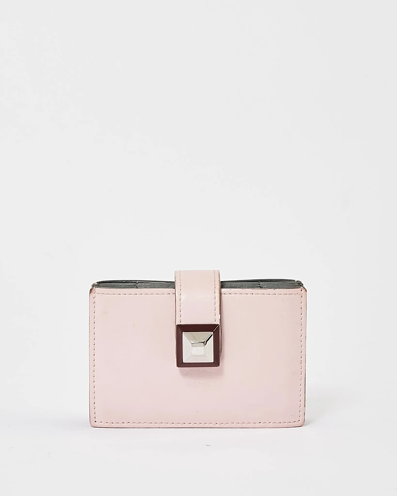 Fendi Pink Leather Kan I Fold Accordion Wallet