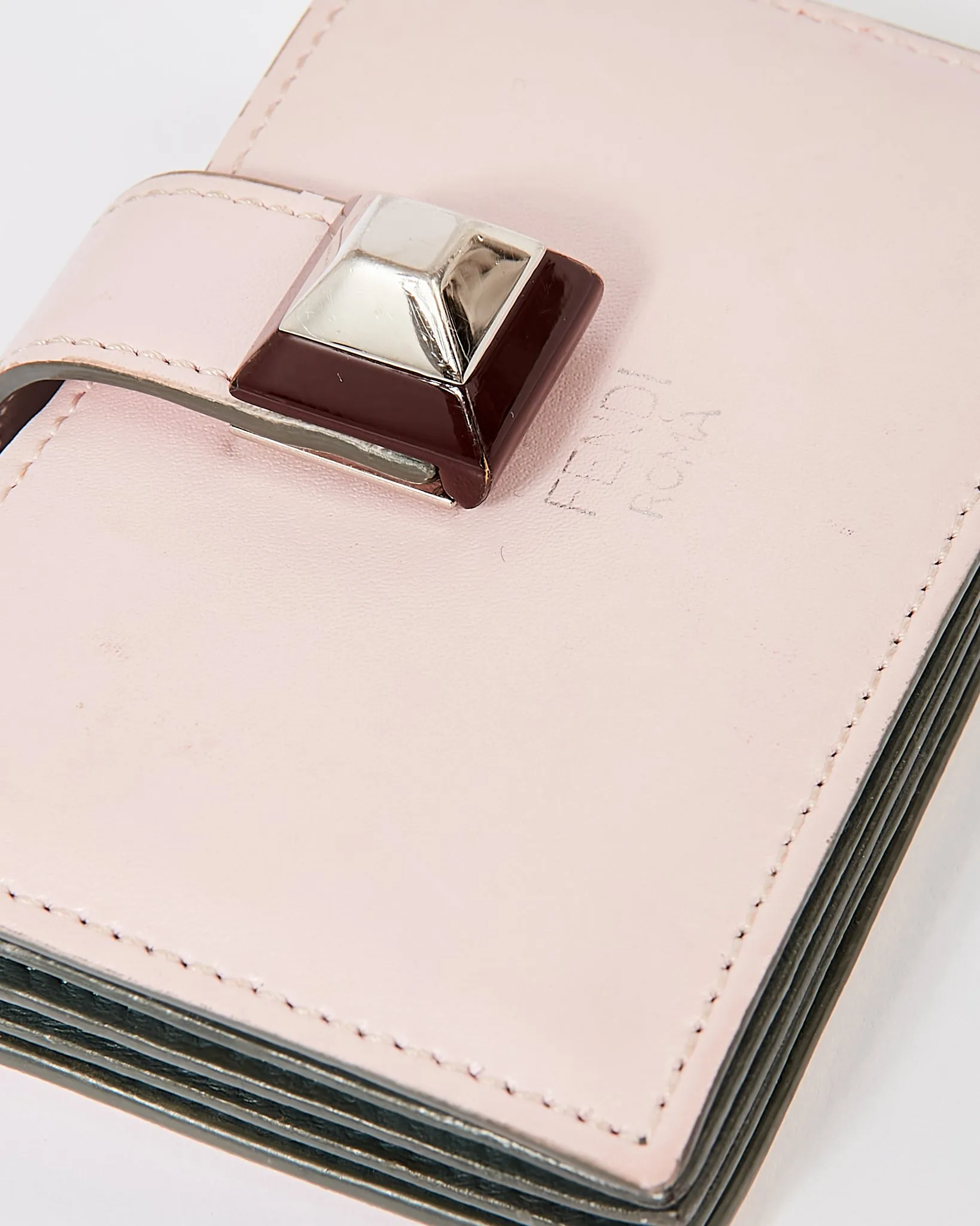 Fendi Pink Leather Kan I Fold Accordion Wallet