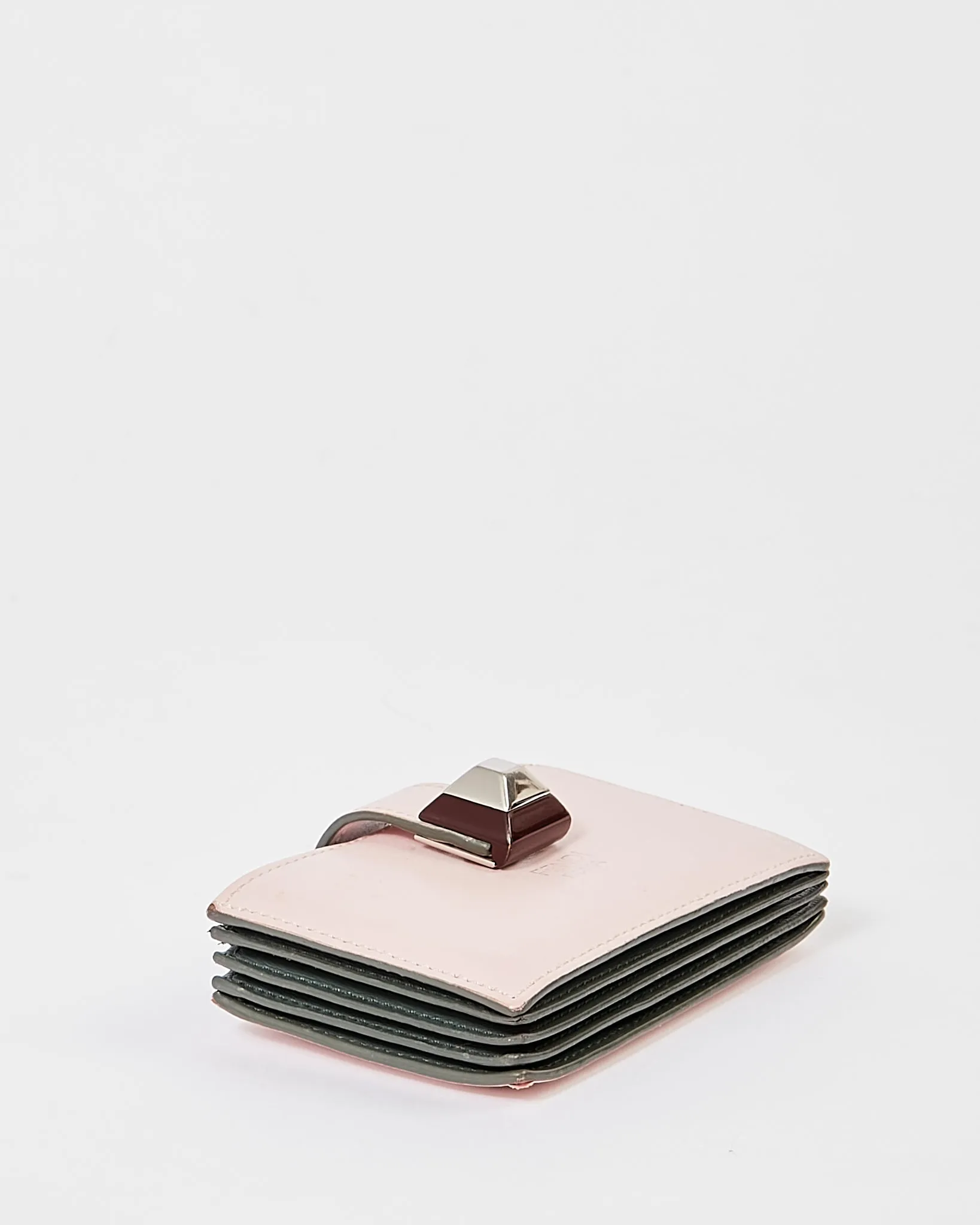 Fendi Pink Leather Kan I Fold Accordion Wallet