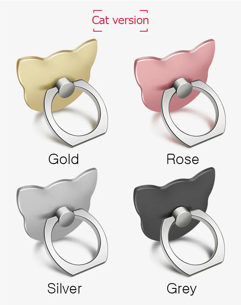 Finger Ring Mobile Phone Smartphone Stand Holder For iPhone XS Huawei Samsung cell Smart Round Phone Rose gold