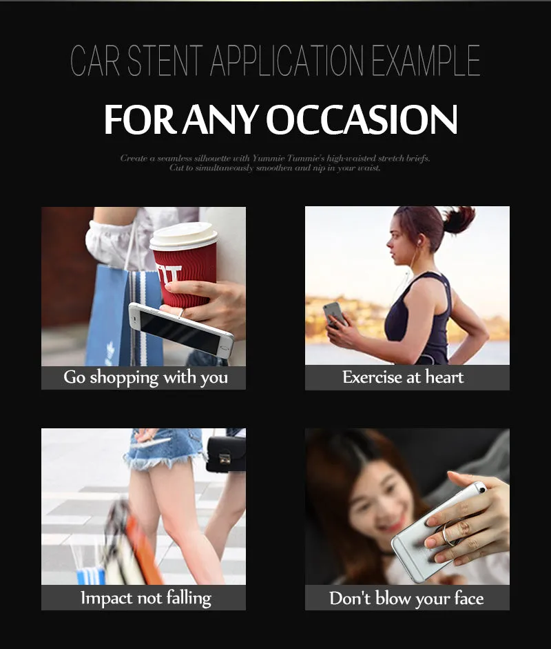 Finger Ring Mobile Phone Smartphone Stand Holder For iPhone XS Huawei Samsung cell Smart Round Phone Rose gold