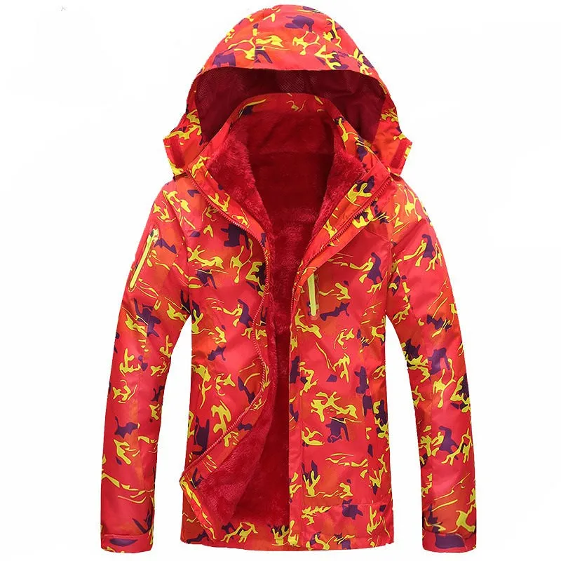 Fleece-lined Thick Camouflage Removable Liner Shell Jacket