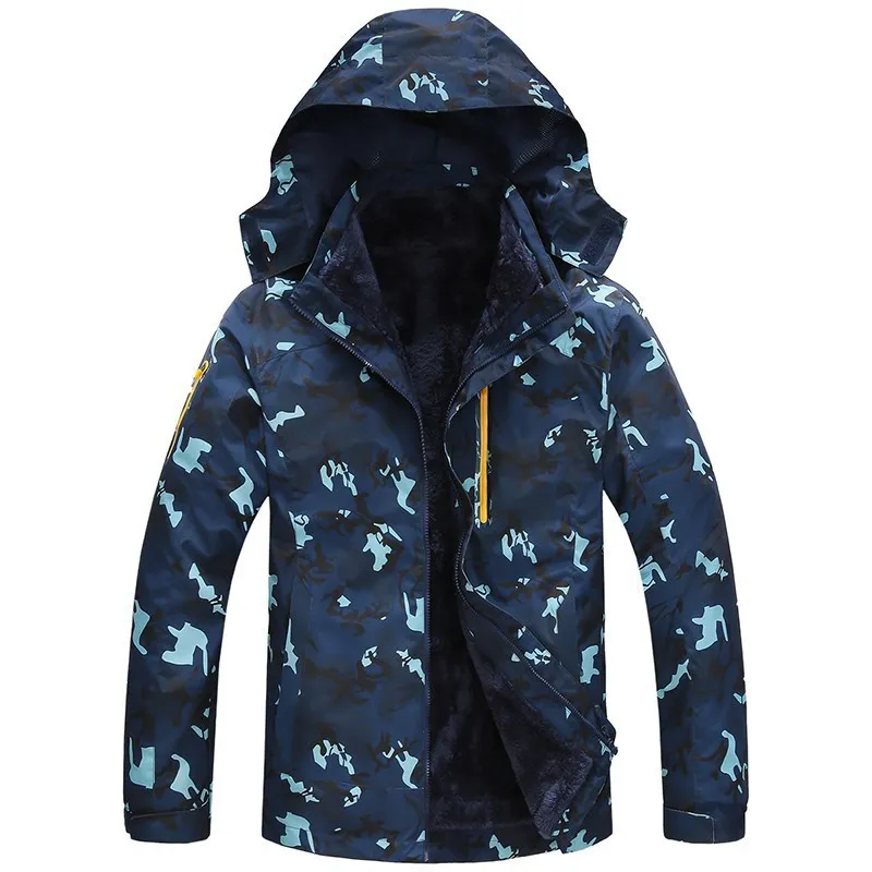 Fleece-lined Thick Camouflage Removable Liner Shell Jacket