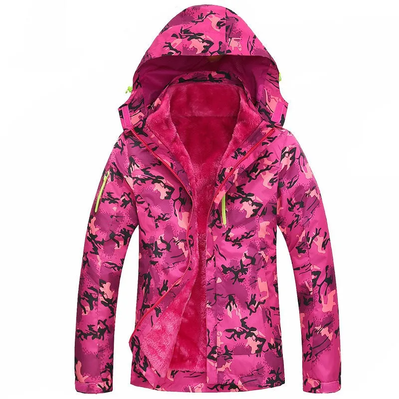 Fleece-lined Thick Camouflage Removable Liner Shell Jacket