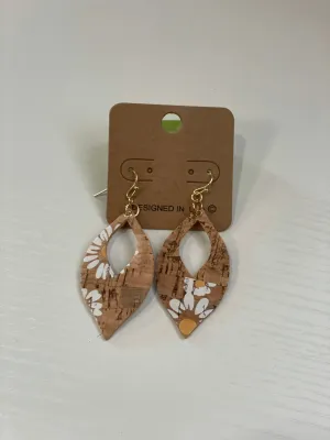 Floral Cork Earrings