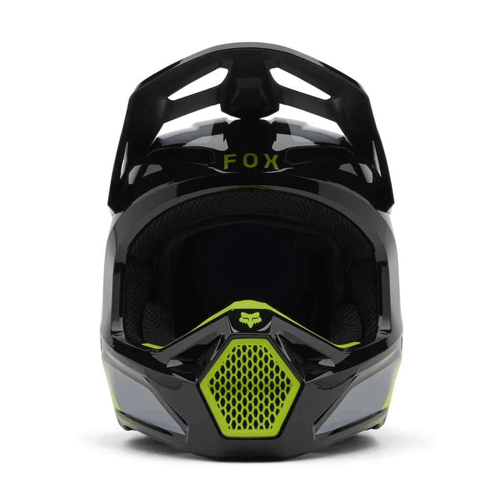 Fox - 2025 V1 Grey/Yellow Lean Helmet