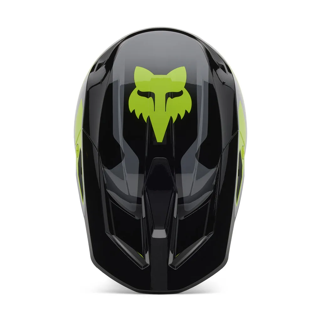 Fox - 2025 V1 Grey/Yellow Lean Helmet